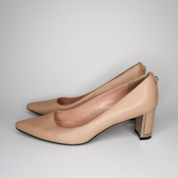 Stuart Weitzman Womens Heels Size 8 Pink Pointy Toe Leather Office‎ Classic 90s - Picture 3 of 9